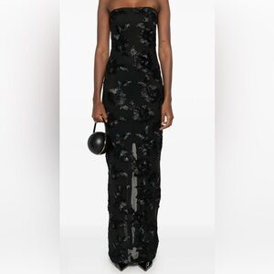 Rotate — Flower mesh tube dress